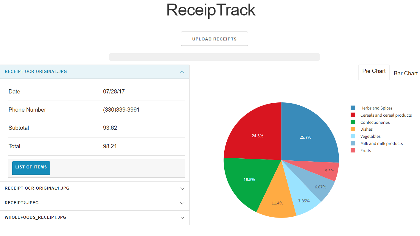 ReceipTrack Preview